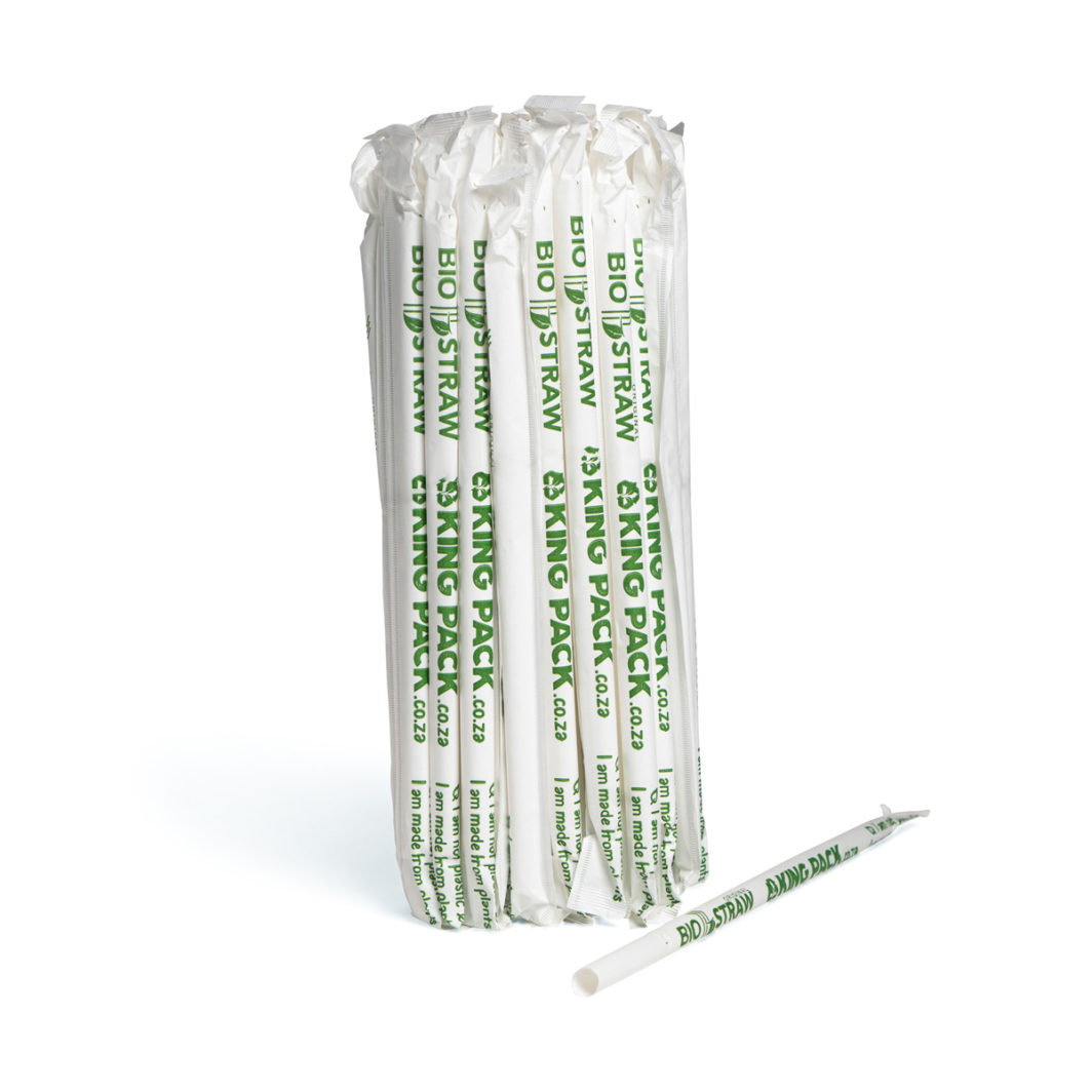 Compostable 10mm x 210 mm PLA Straw PLAS10
