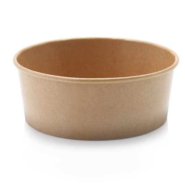 44oz / 1300ml Kraft LDPE Lined Salad Bowl (50)