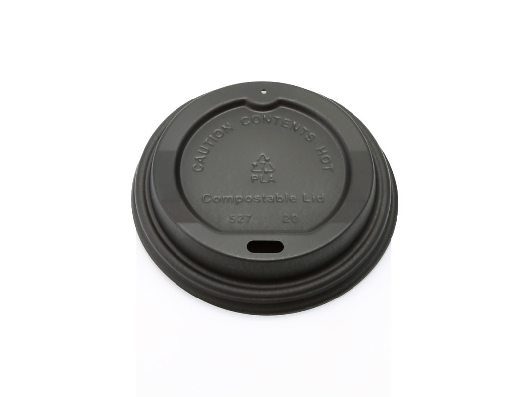 250ml CPLA Lid Biodegradable Black (50)