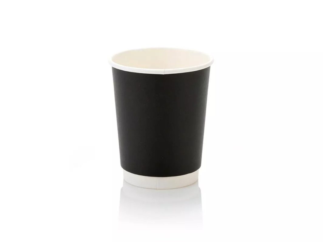 250ml Double Wall Coffee Cup Black (25)