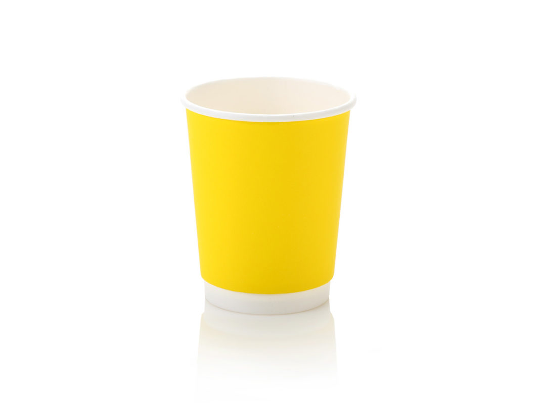250ml Double Wall Coffee Cup Yellow (25)