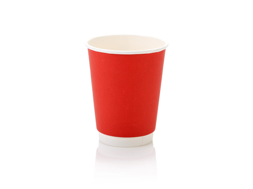 350ml Double Wall Coffee Cup Red (25)