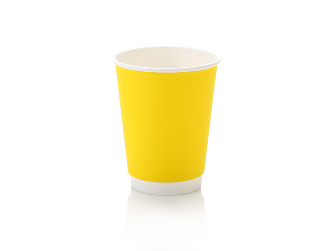 350ml Double Wall Coffee Cup Yellow (25)
