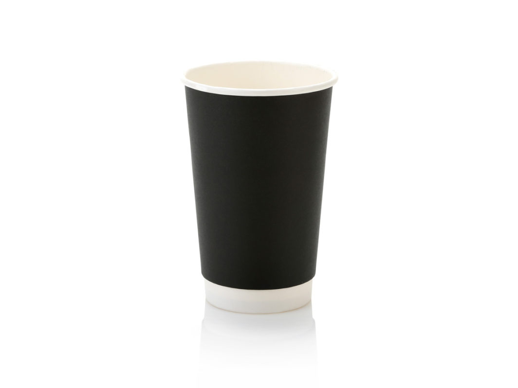 500ml Double Wall Coffee Cup Black (25)