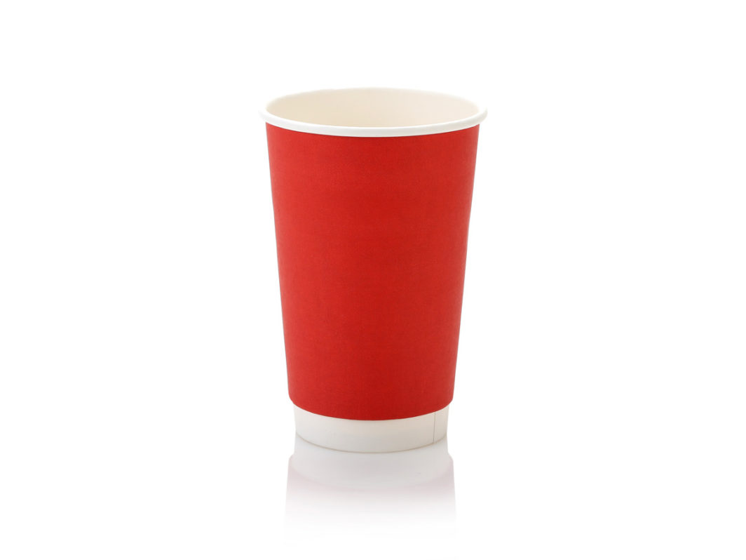 500ml Double Wall Coffee Cup Red (25)