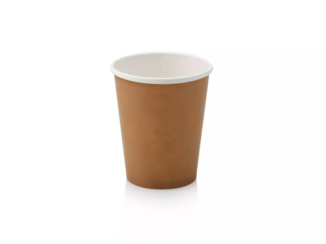 250ml Single Wall Coffee Cup Brown (50)