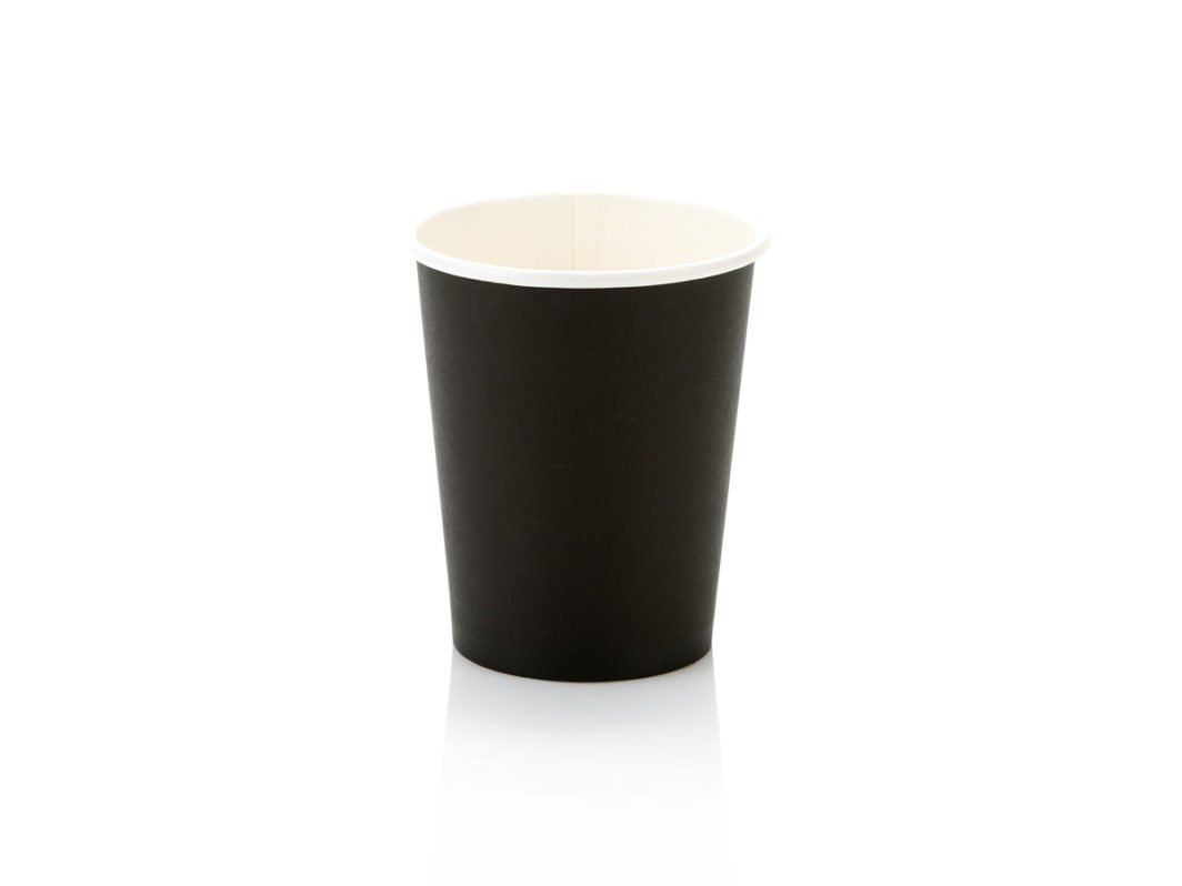 250ml Single Wall Coffee Cup Black (50)