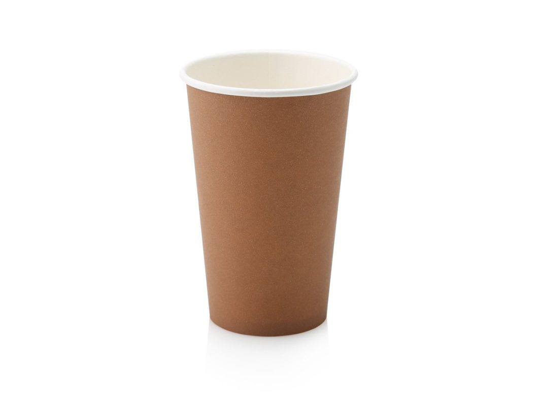 500ml Single Wall Coffee Cup Brown (50)