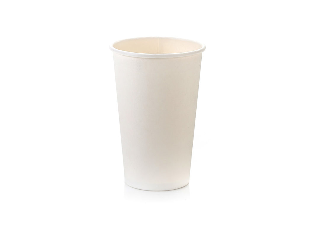 500ml Single Wall Coffee Cup White (50)