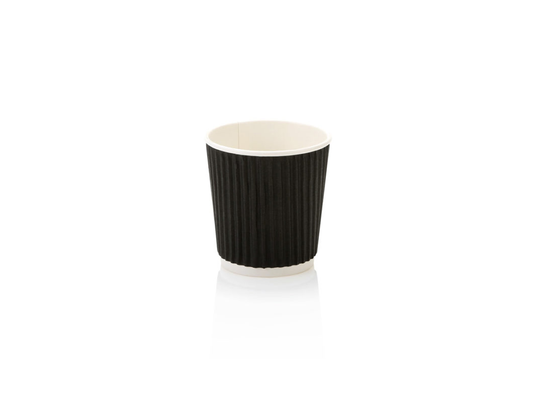 100ml Espresso Cup Black Ripple (25)