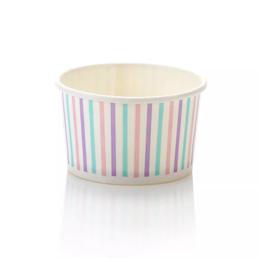 150ml Multicolour Striped Vintage Ice Cream Tub VSM03