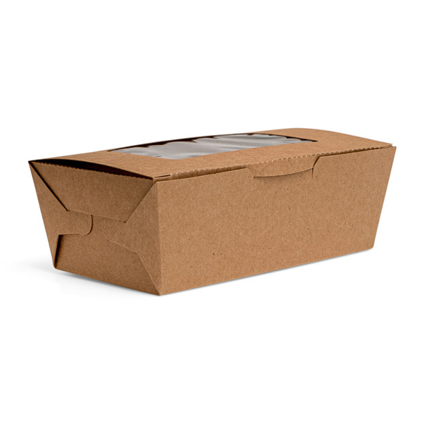 Large Kraft Deli Box with PLA Window (50)