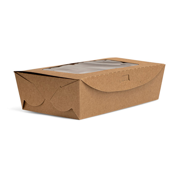 Medium Kraft Deli Box With PLA Window (50)