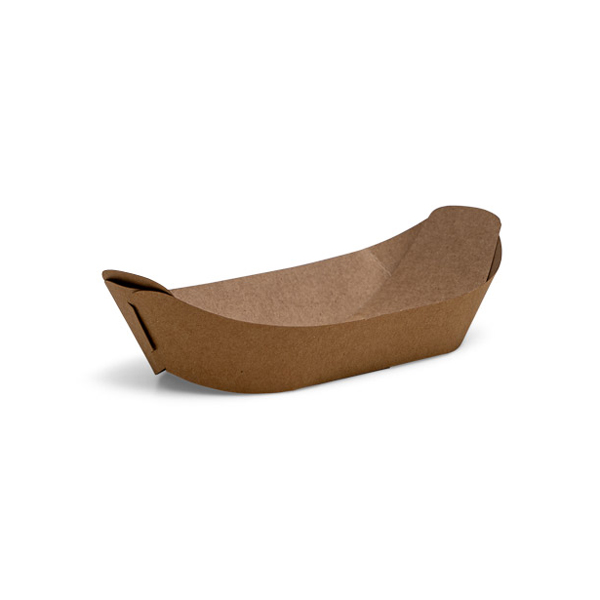 Small Kraft Boat Food Tray (50)