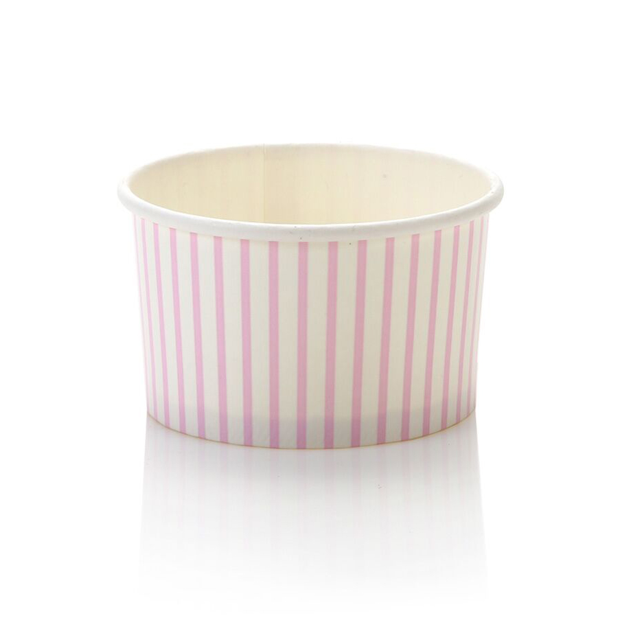 150ml-Baby-Pink-Striped-Vintage-Ice-Cream-Tub-VSP02