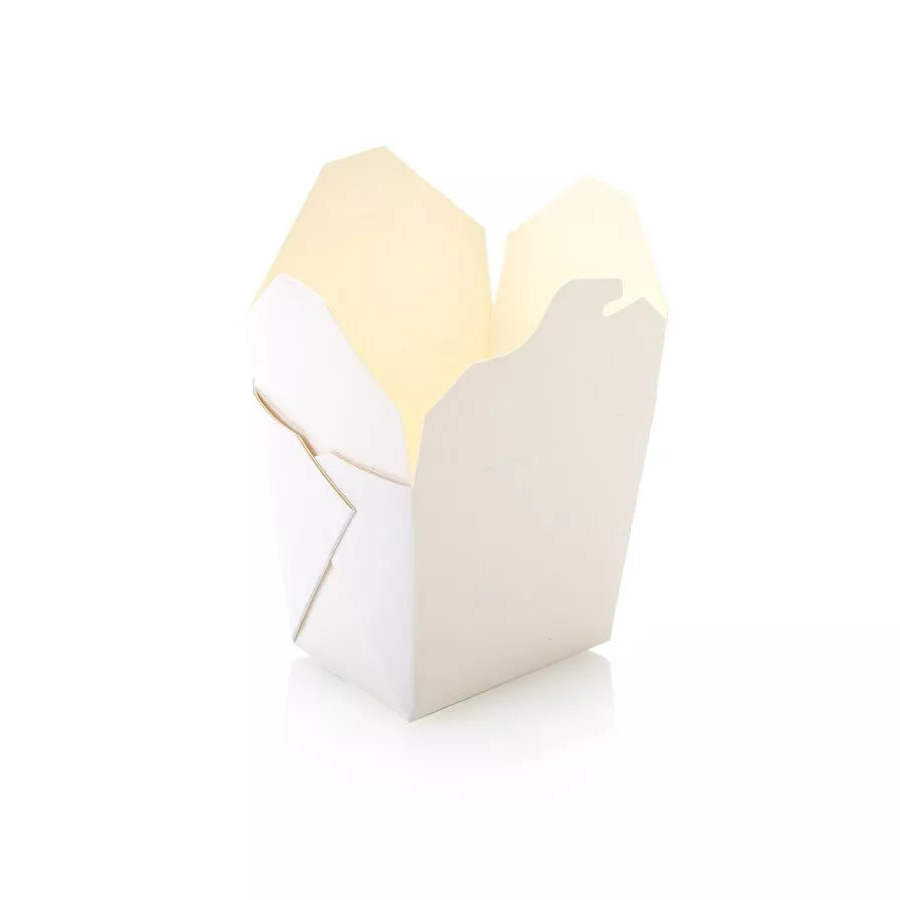 500ml White Square Noodle Box (25)