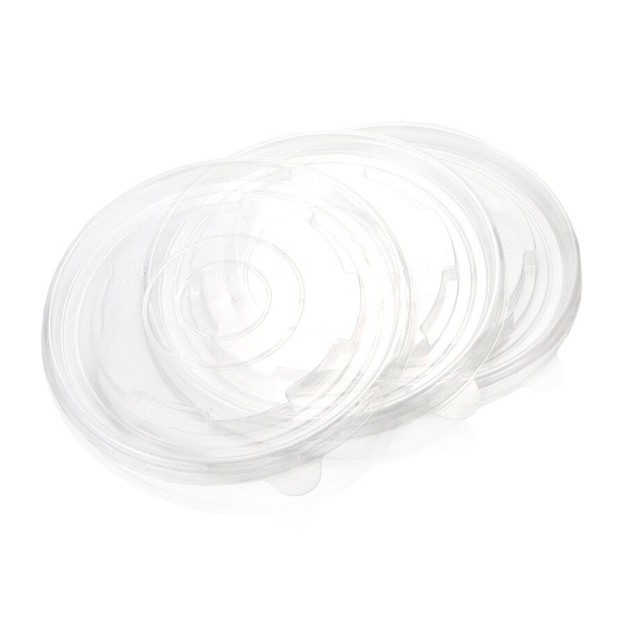 Biodegradable Noodle / Soup Tub CPLA Lid - Multifit (50)