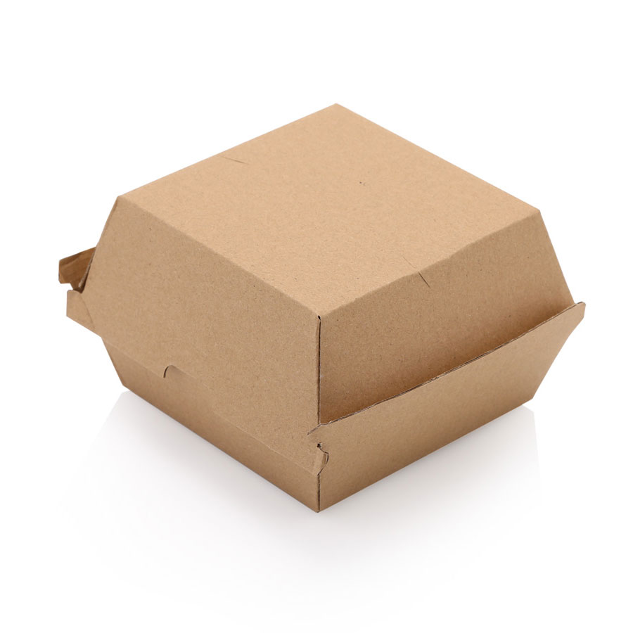 Corrugated Clamshell Kraft Burger Box (50)