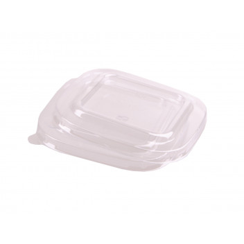 Clear PET Lid for Kraft Square Deli Bowl 500ml (50)