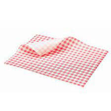 Red Checkered Greaseproof Sheets (500)