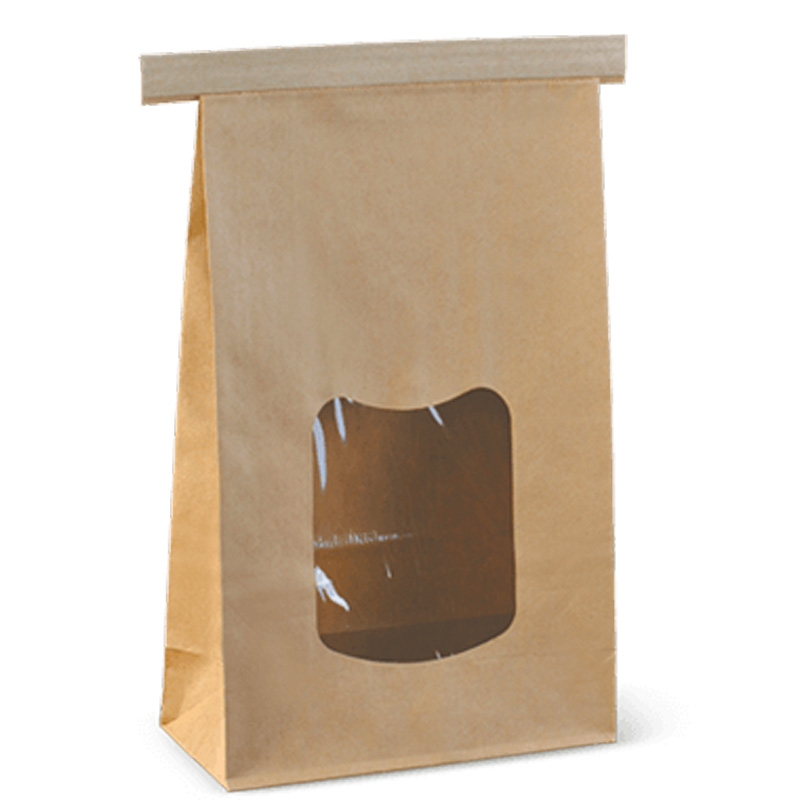 Tin Tie Retail Paper Bag with Window - Large (400)