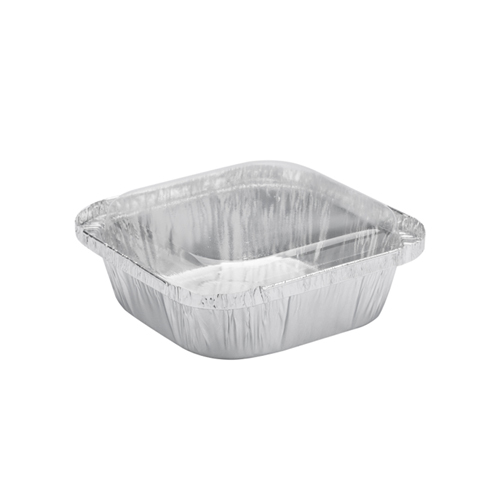 550ml Square Foil Container & PET Lid Combo (500)
