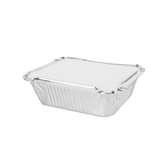 550ml Square Foil Container & Board Lid Combo (500)