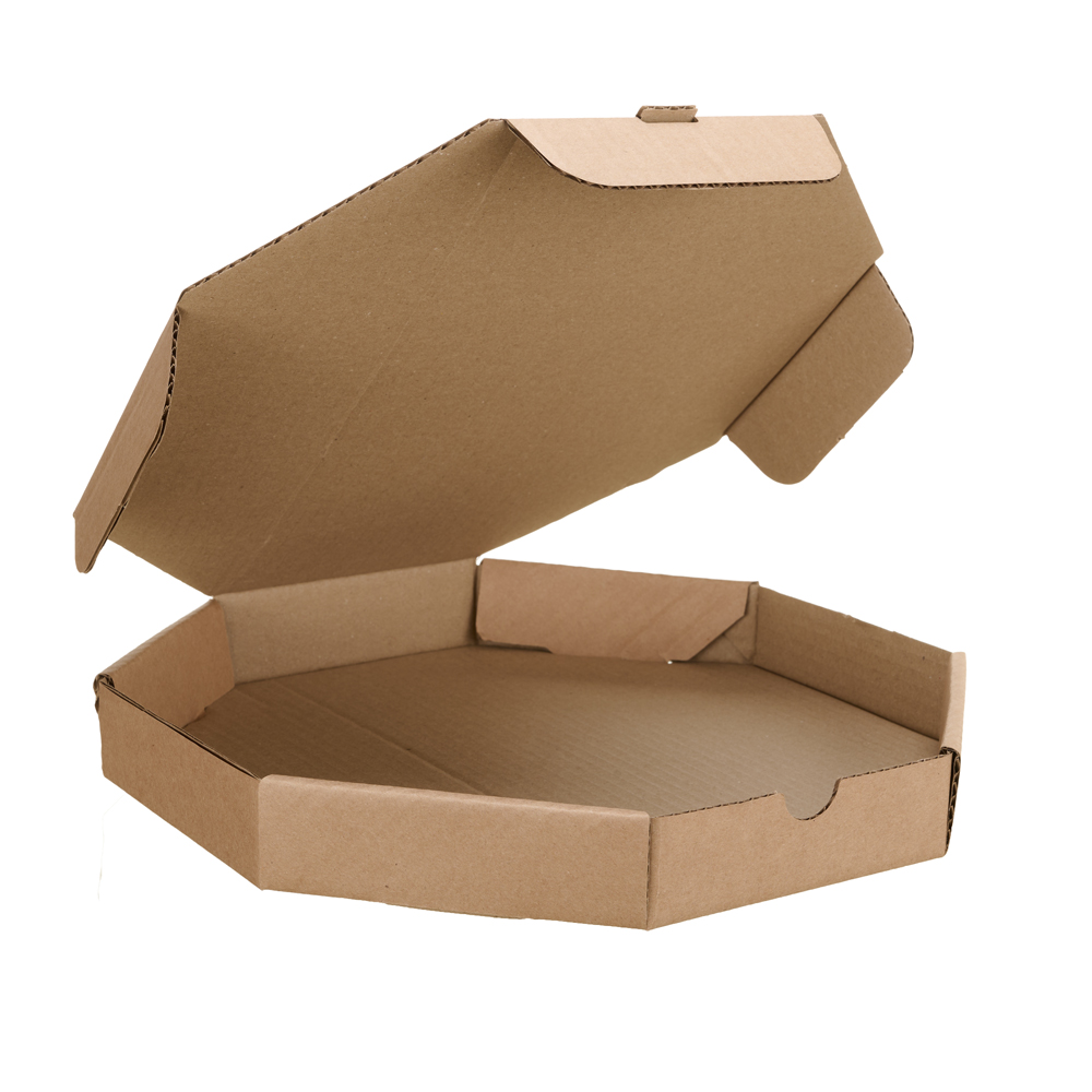 Large Octagon 300x300mm Kraft Pizza Box (50)