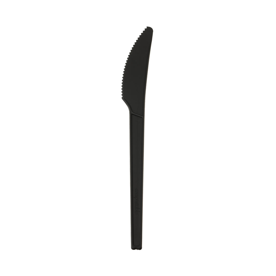 CPLA Black Biodegradable Knife 16cm (50)