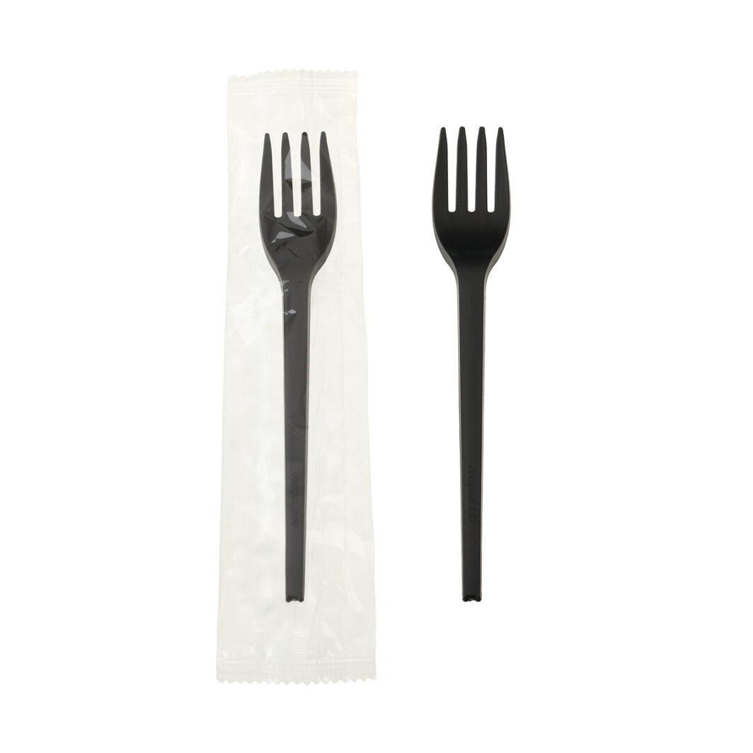 Individually Wrapped CPLA Black Fork 16cm (100)