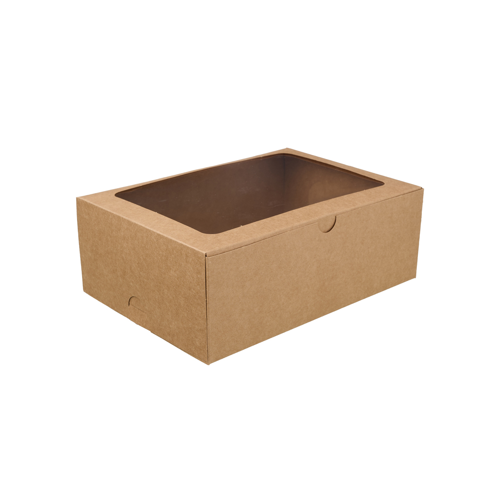 6 Cupcake Window Box - Kraft (100)