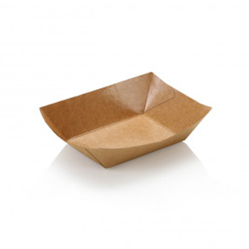 #4 380ml Kraft Open Food Tray (250)