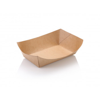 #6 946ml Kraft Open Food Tray (250)